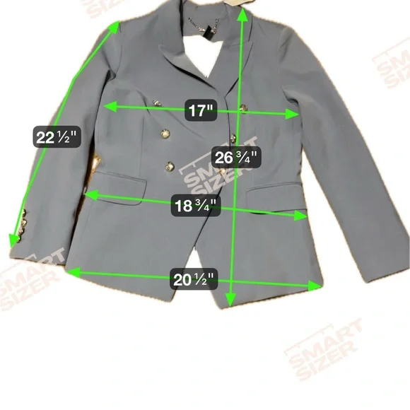 White House Black Market Blue Blazer with Notched Lapels - Picture 5 of 5